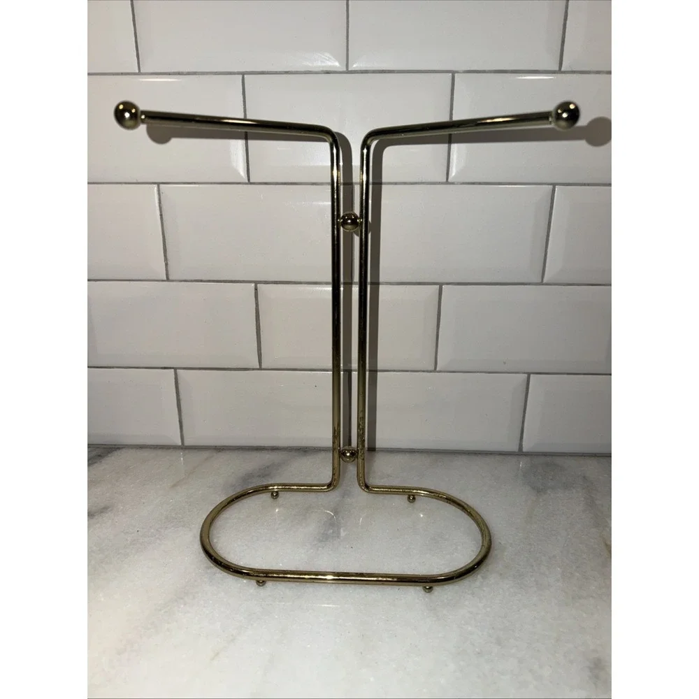 Vintage Gold Metal Hand Towel Stand Holder GW994